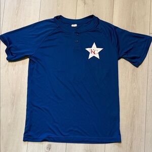 Sport-Tek Baseball Kansas City Royals  Blue Kids Jersey Size Youth Large